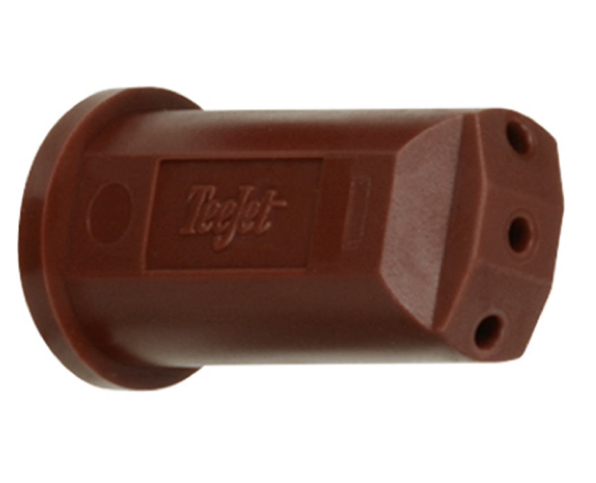 TeeJet StreamJet Solid Stream Fertilizer Spray Nozzles, 3 Hole, Brown - SJ3-05-VP