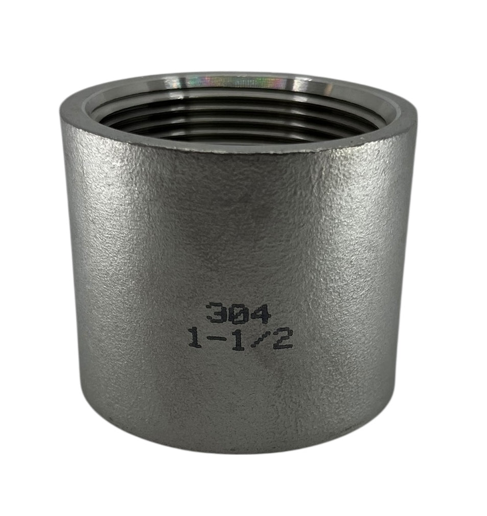 Hypro 304 Stainless Steel Female Coupling 1-1/2" FPT X 1-1/2" FPT - 7FC112