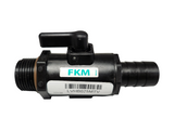 Banjo Micro Valve 3/4" Hose Barb x 3/4" Male NPT, FKM - LVHB075MTV