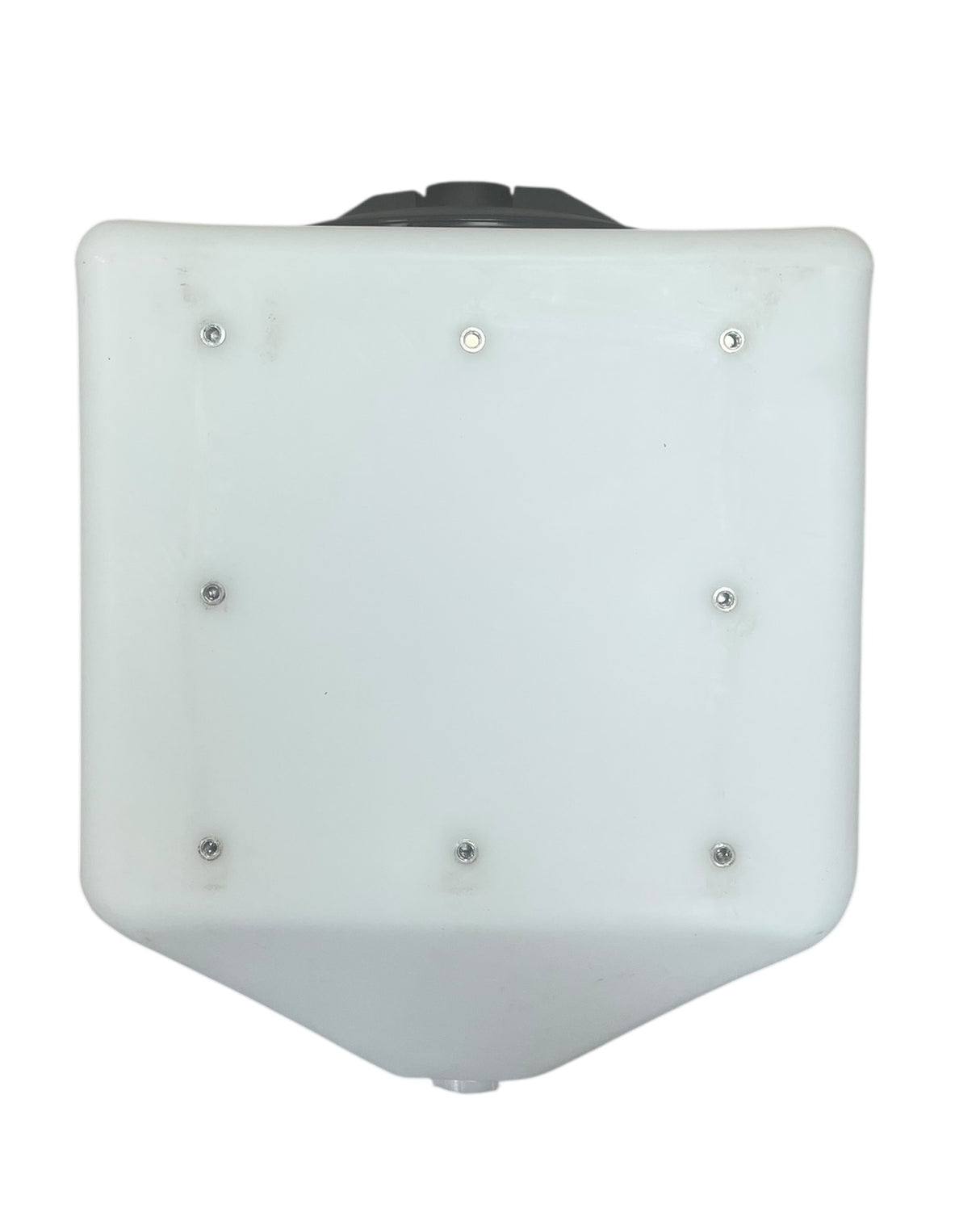 Ace Roto-Mold Sloped Bottom 15 Gallon Square Rinse White Tank 8" Lid - SP0015-SQ8
