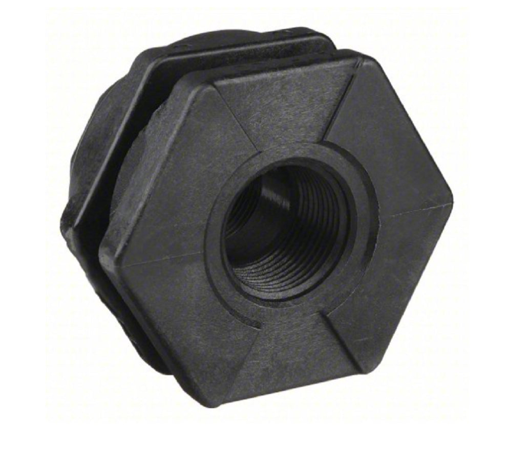 Banjo Poly Bulkhead Tank Fitting With EPDM Gasket 3/4" - TF075